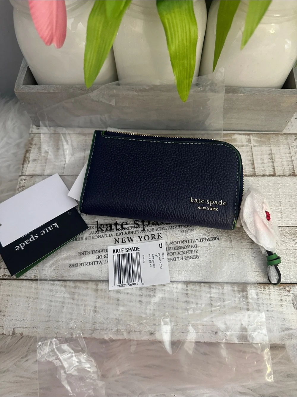 Nwt Kate spade in the garden small slim bifold wallet